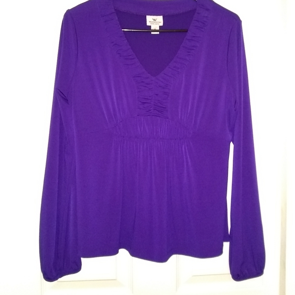 Women's Purple Long Sleeve blouse